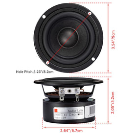 Facmogu back panel shows 8Ω impedance for easy system integration