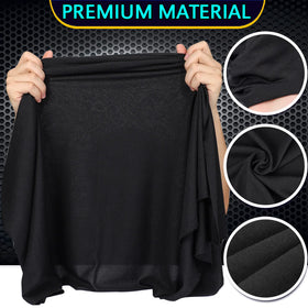 Facmogu fabric under light showing thin transparency for minimal acoustic impact