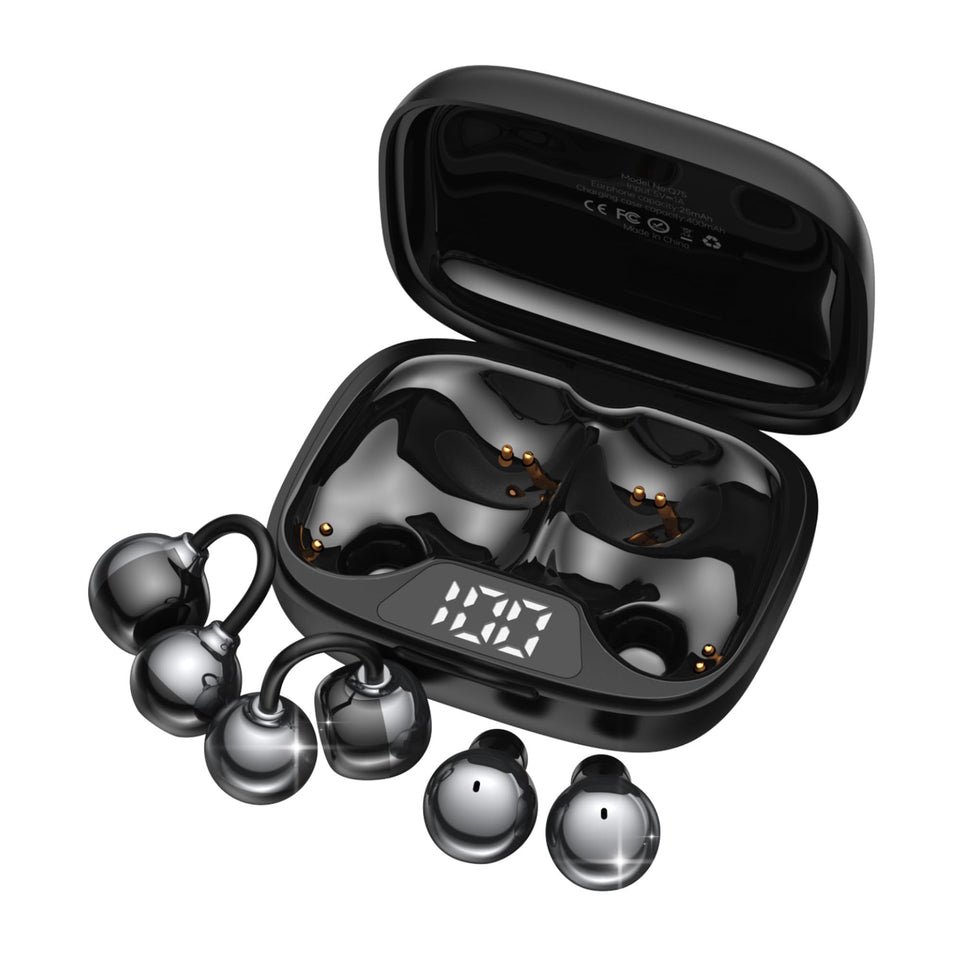 FADCAMELOS front packaging showcasing both earbud pairs and case benefit versatility