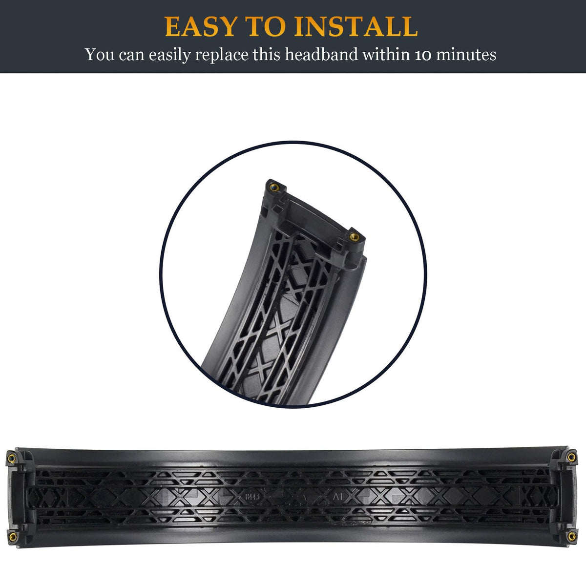 Fadmew headband side profile showing correct curvature for secure fit
