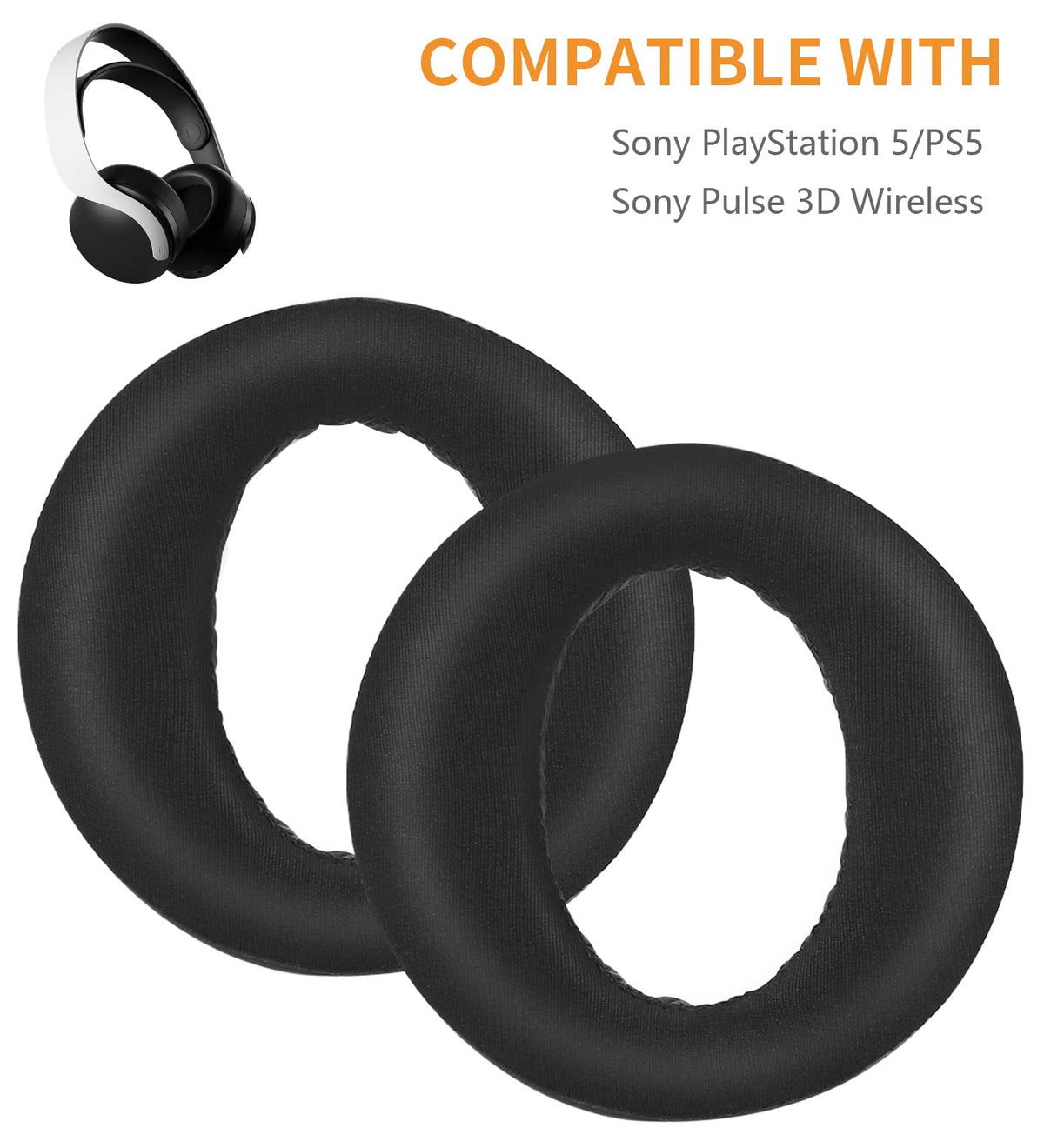 Fadmew ear pads beside ruler showing scale for correct headset fit