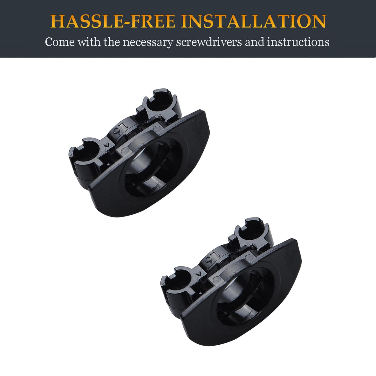 Fadmew U-shaped pieces in the kit support hinge assembly.