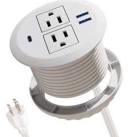 Fadossu desktop power grommet 3-inch fits a round hole for organized cables