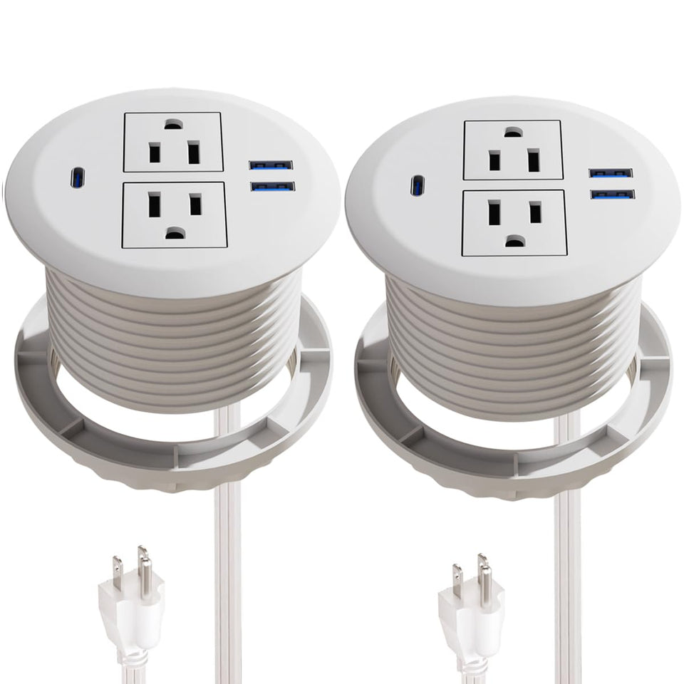 Fadossu front face showing outlets and USB ports for organized charging