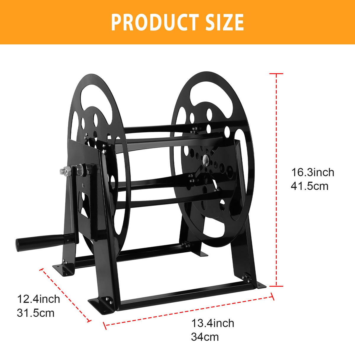 FAHKNS RV extension cord reel stand enables smooth winding of long cords.