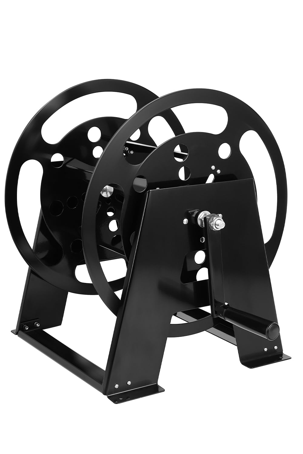 FAHKNS RV extension cord reel stand demonstrates a clean setup for easy cord access on trips.
