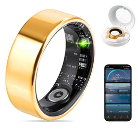 FAHKNS smart health ring rose gold front view for all-day comfort