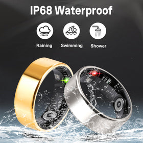 FAHKNS smart health ring rose gold side view highlighting slim profile for workouts