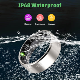 FAHKNS Smart Health Ring thin-design fits comfortably for all-day wear