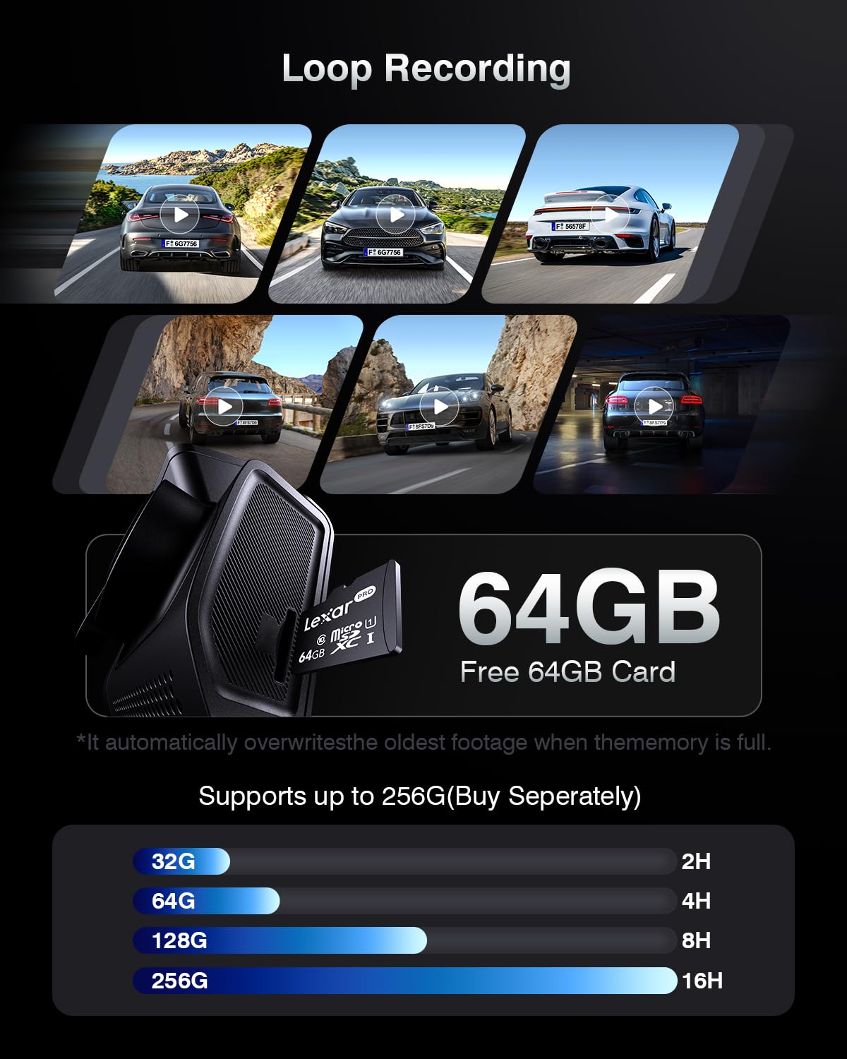 FAIMEE stick-on mount enables discreet, secure installation behind the rear-view mirror