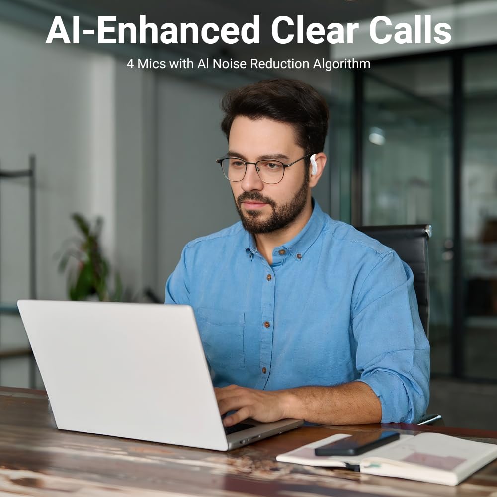Faifxo microphone detail highlighting ENC clarity for calls