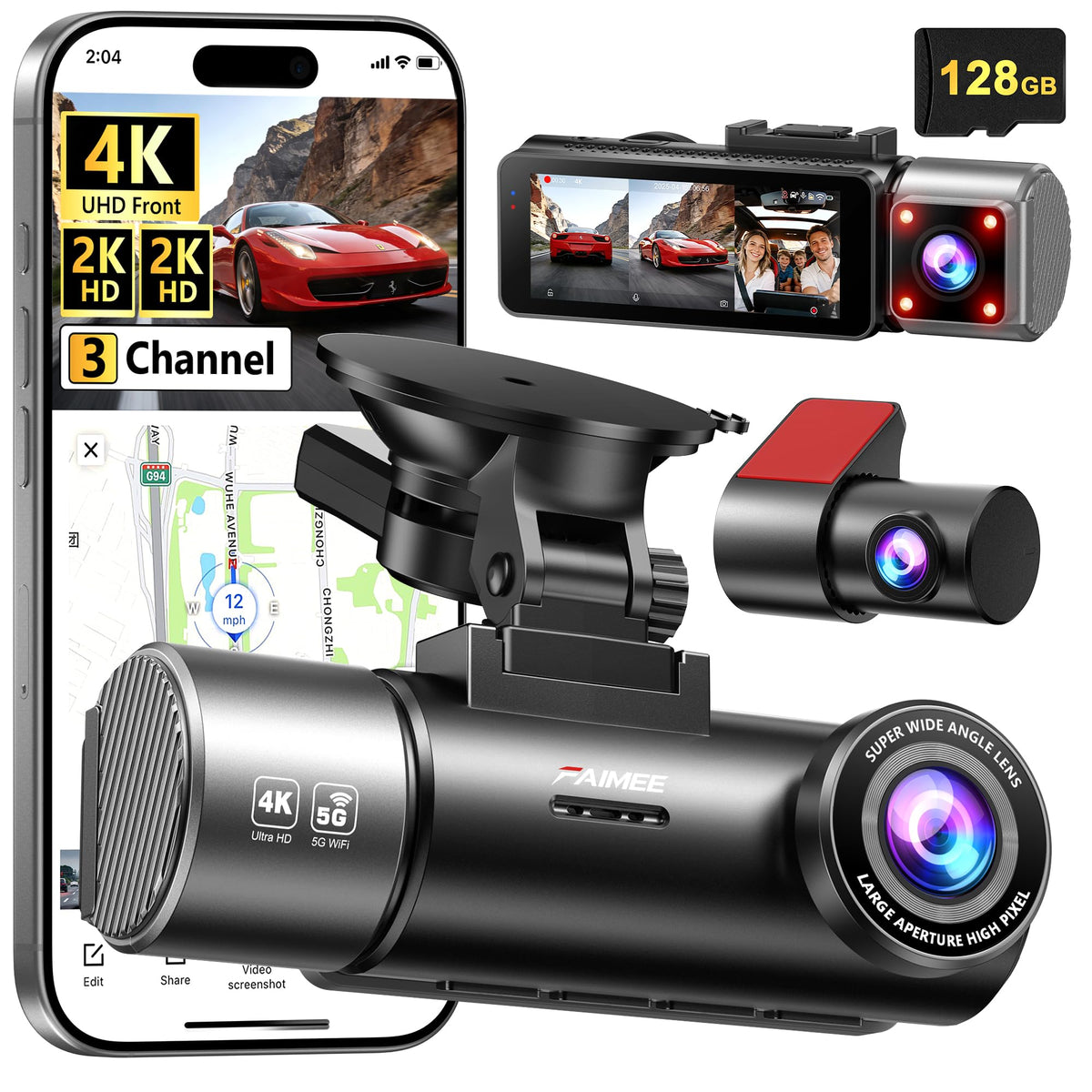 FAIMEE 4K front camera captures ultra-clear road details for reliable evidence