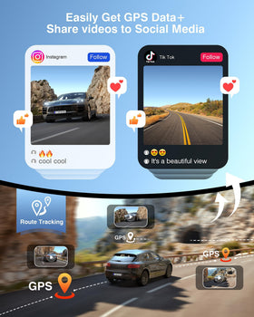 FAIMEE dash cam G-Sensor locks important clips during sudden motion or collision.