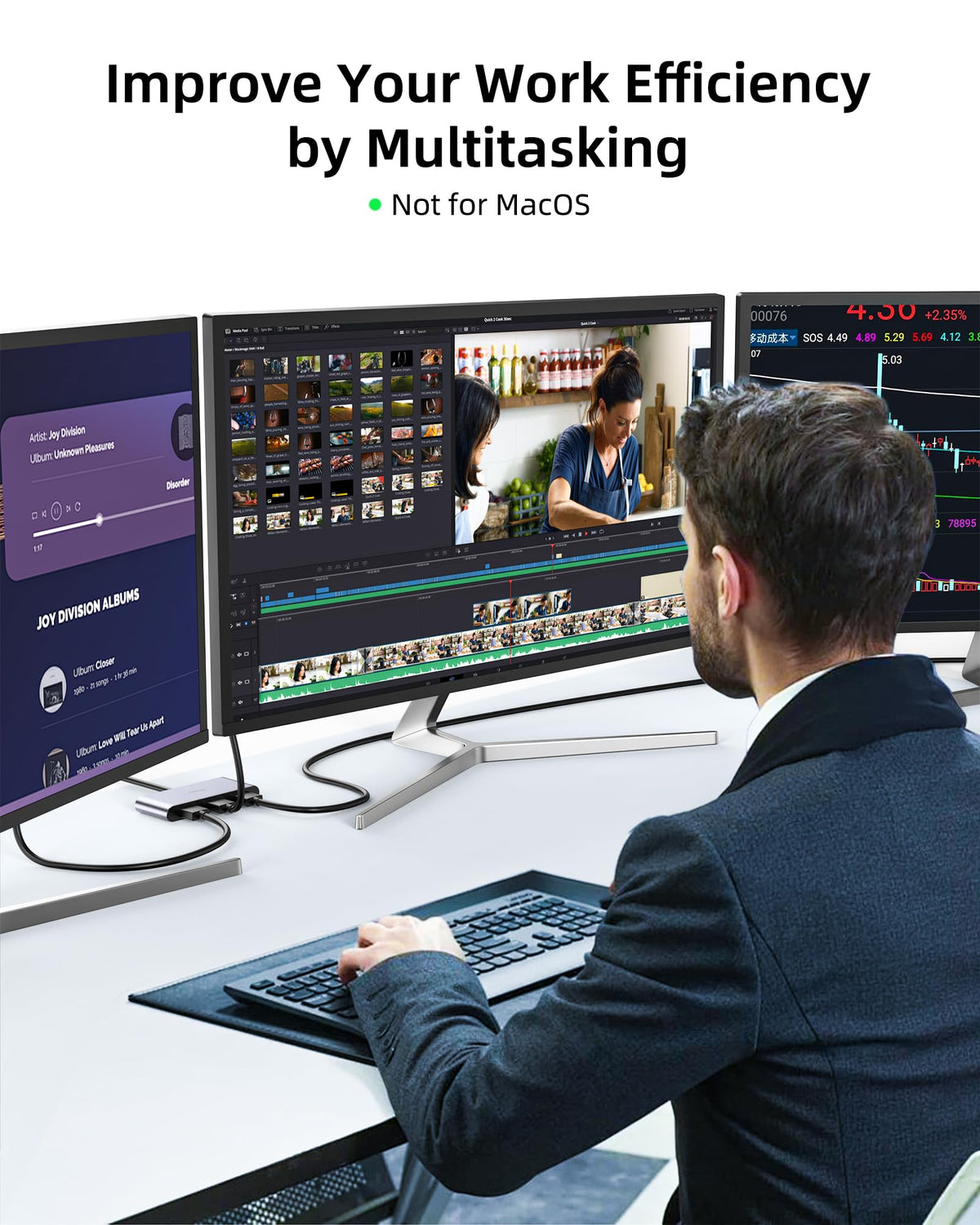 fairikabe hub connected to GPU backview demonstrating Windows-only DisplayPort 1.4 usage