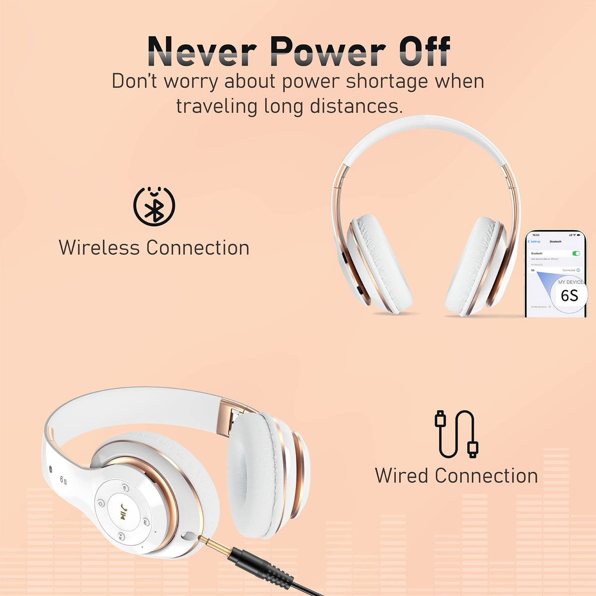 Falebare headphones offer up to 40 hours of playback on a single charge