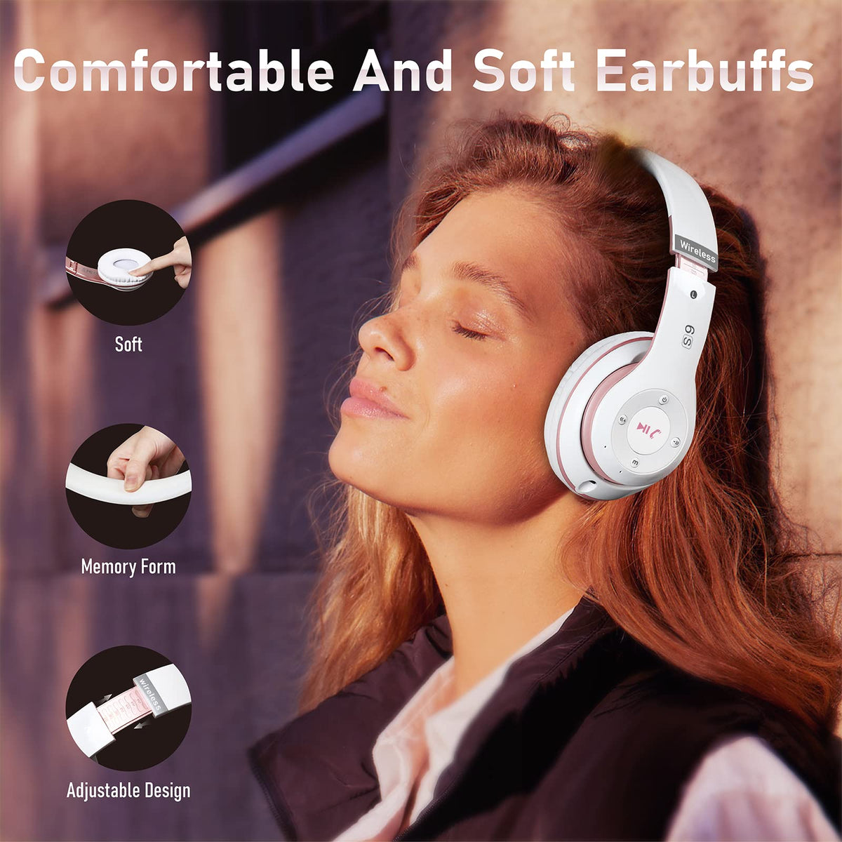 Soft protein leather ear pads provide comfortable listening sessions.