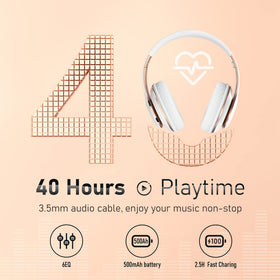 Falebare over-ear headphones with soft ear pads for comfortable long listening