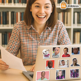 FALIMITLESS notebook stickers personalize pages with vivid imagery
