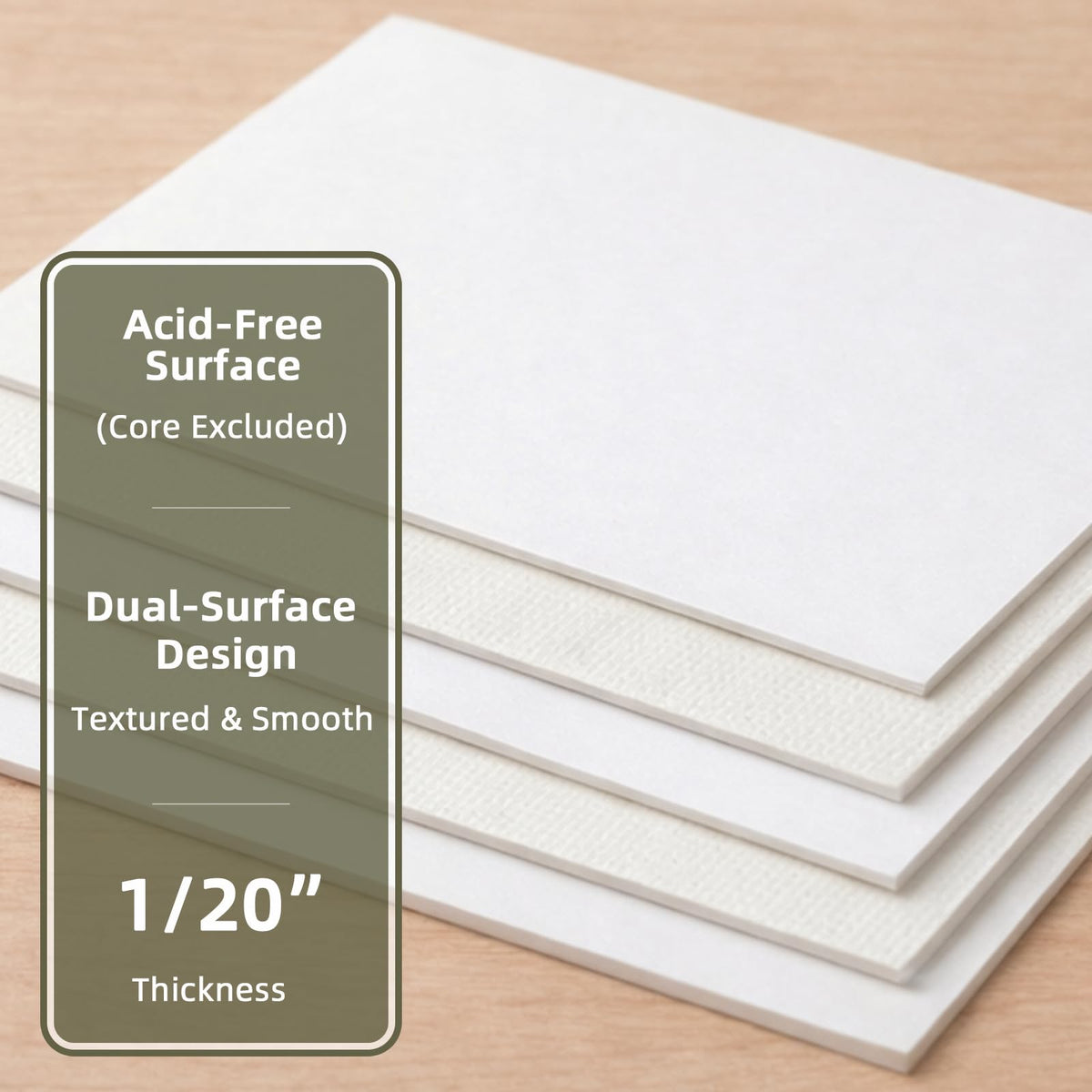 Falling in Art board being trimmed with ruler and knife, showing easy custom sizing advantage
