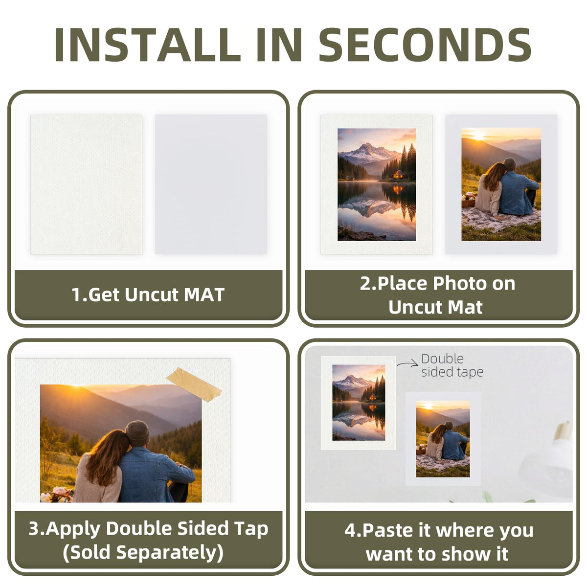 Falling in Art dual-surface mat board can be used for art or presentations.