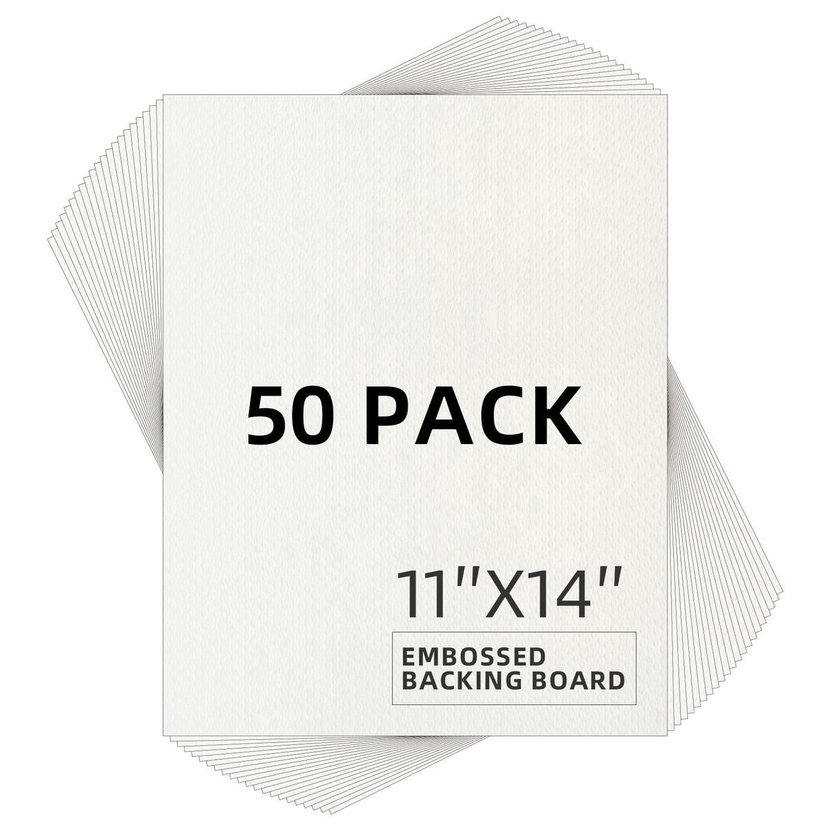 Falling in Art front packaging showing 50-pack and 11x14 size for easy identification and storage