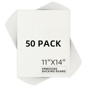 Falling in Art front packaging showing 50-pack and 11x14 size for easy identification and storage