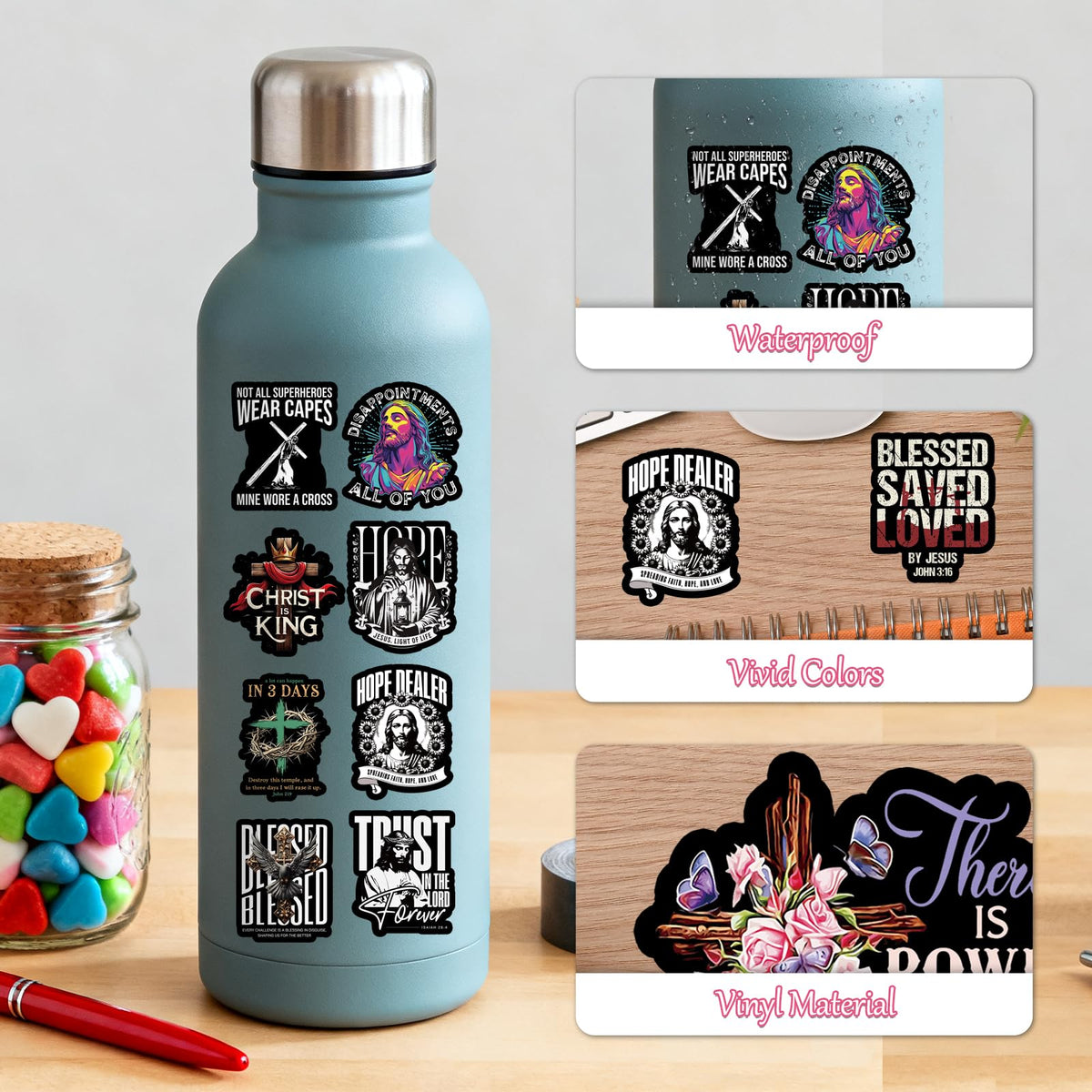 Falueqg Premium matte vinyl stickers resist wear and fade on various surfaces.