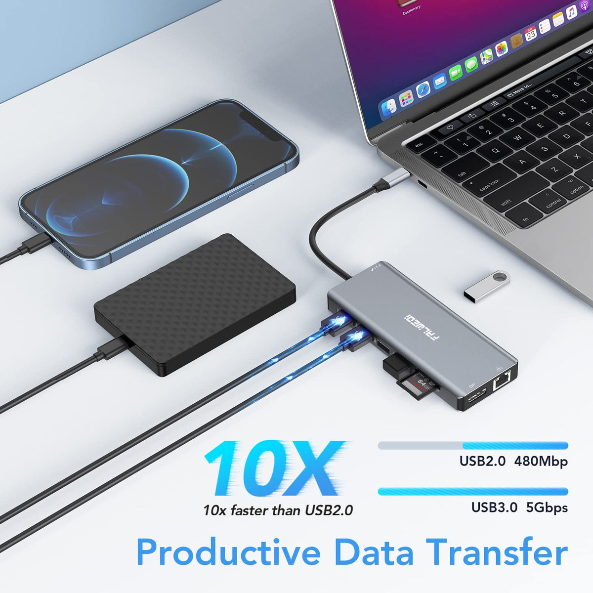 FALWEDI SD and TF card slots plus USB ports for fast media transfers