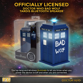 FAMETEK TARDIS packaging with accessories showing ready-to-gift presentation