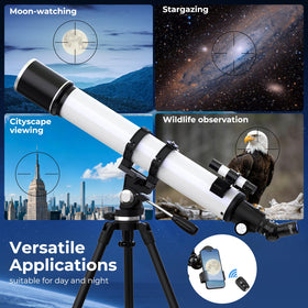 FAMIROSA telescope 45deg view supports comfortable observing