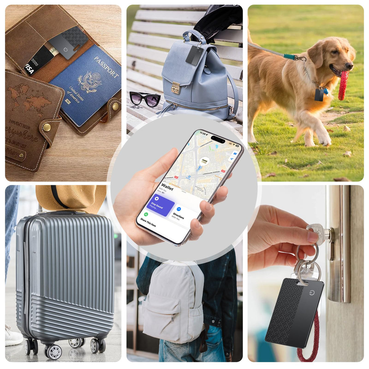 FAMOO Ultra-Thin Wallet Tracker Card prioritizes privacy with encrypted location data.