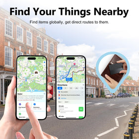 FAMOO Ultra-Thin Wallet Tracker Card charges wirelessly for convenience.