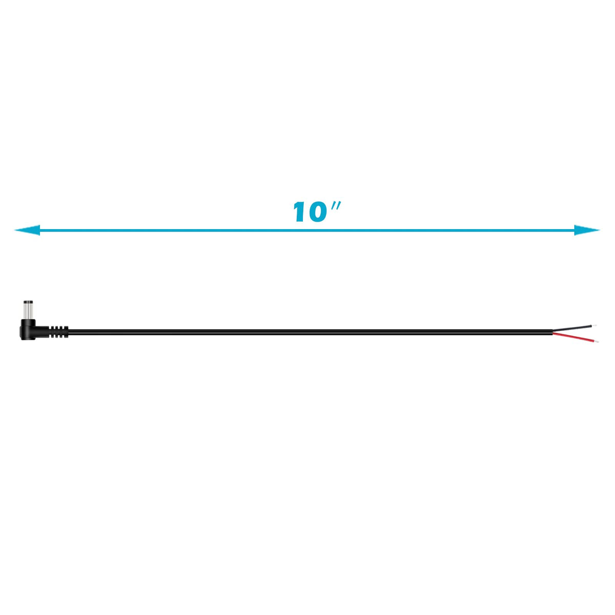 Fancasee pigtail installed on a surveillance camera demonstrating low-profile strain relief