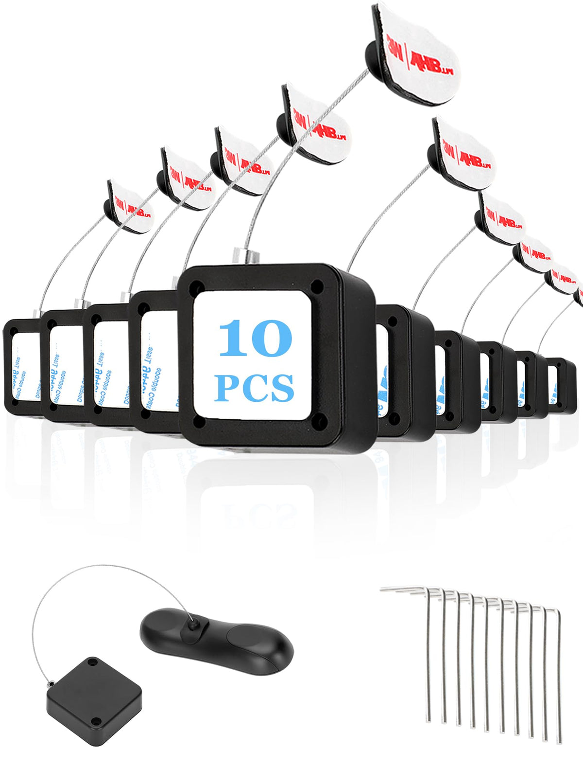 Fancat front packaging showing 10-pack remote tethers and benefits