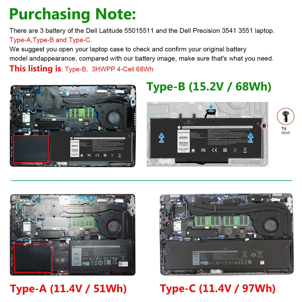 Fancy Buying top label closeup showing model numbers and compatibility for quick matching
