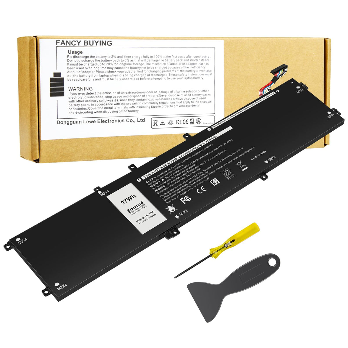 Fancy Buying 4K1VM battery front view for Dell laptops; reliable power