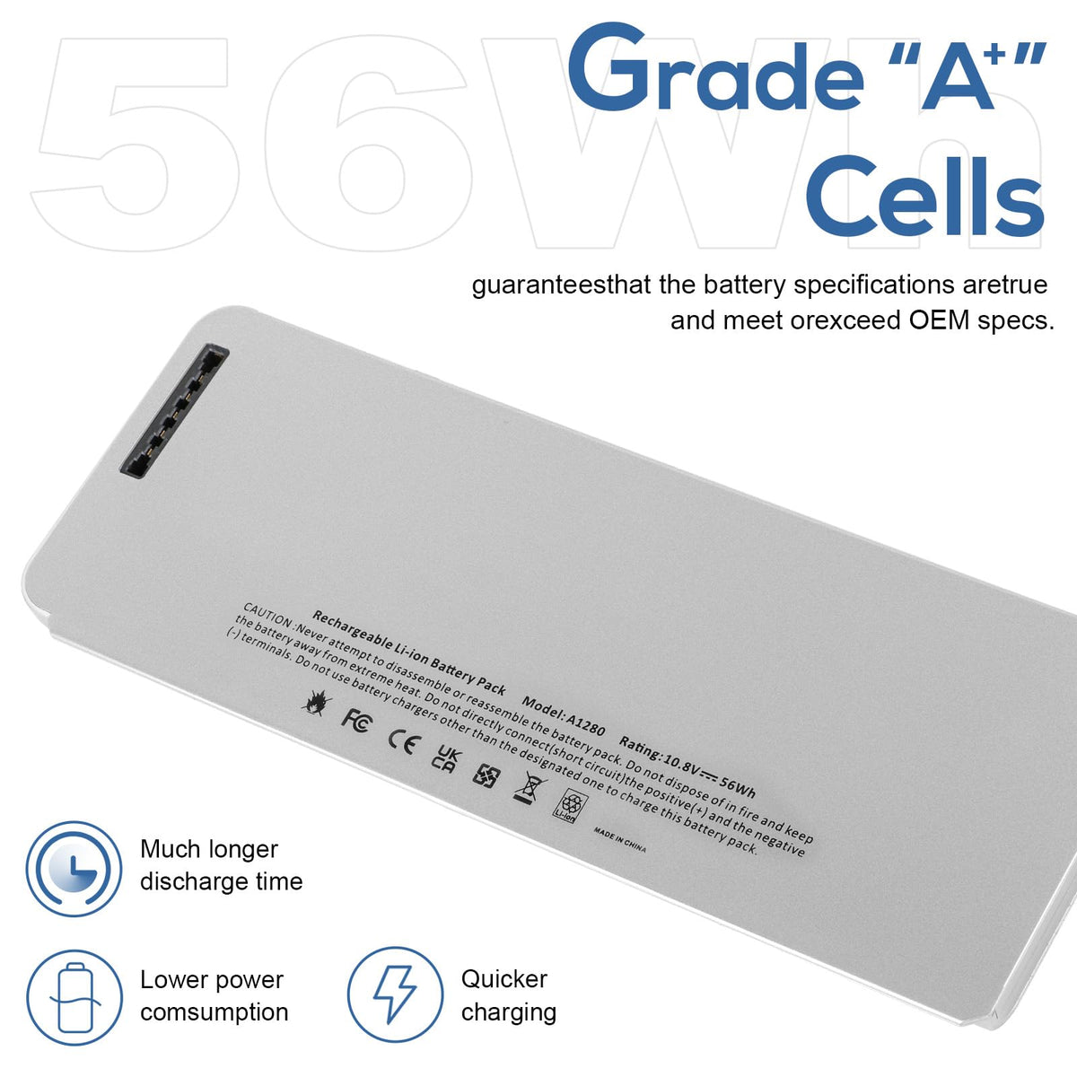 Fancy Buying battery installed in a 2008 MacBook demonstrating restored portability benefit