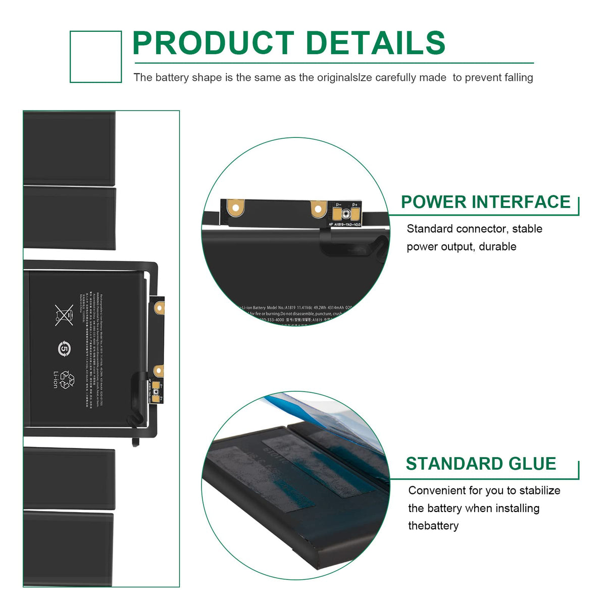 Fancy Buying backside showing internal cell layout for reassurance of build quality and protection