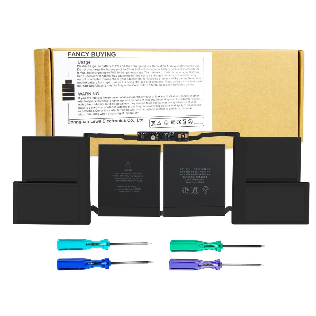 Fancy Buying A2113 battery front view for MacBook Pro 16-inch with long-lasting power