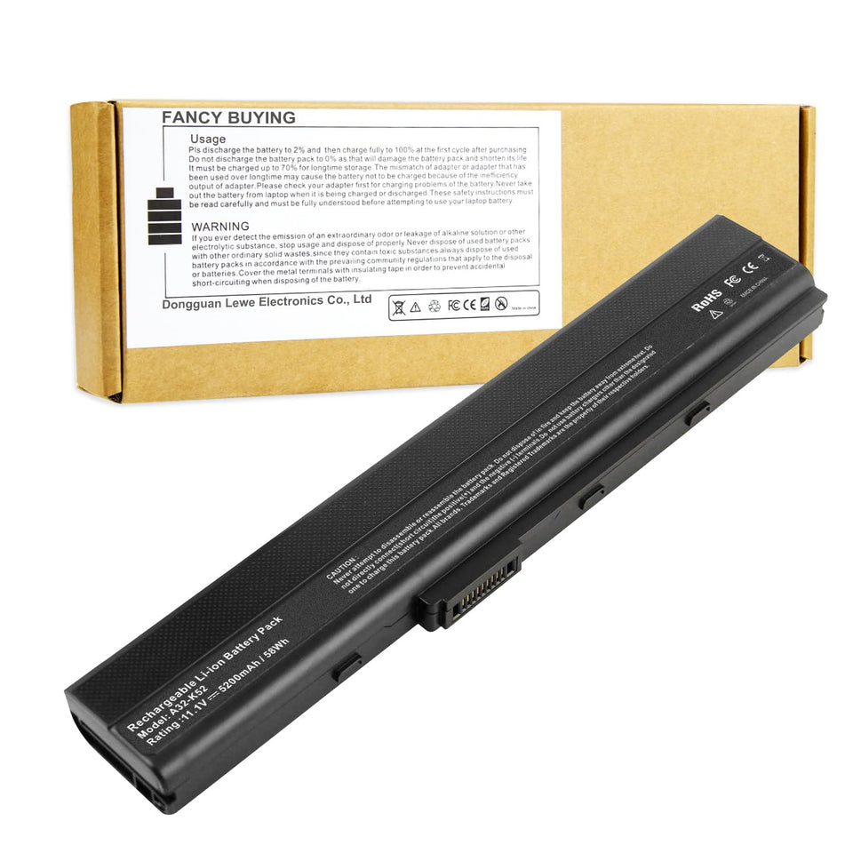 Fancy Buying A32-K52 front view showing battery shape and connector for quick compatibility check
