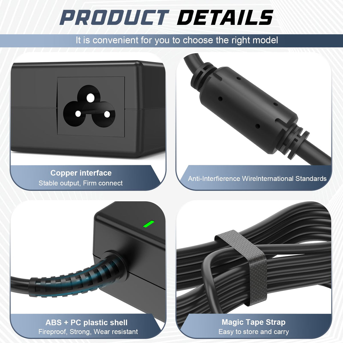 Fancy Buying power cable stretched showing length and flexibility benefit