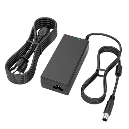 Fancy Buying adapter front view showing output specs and compact design benefit