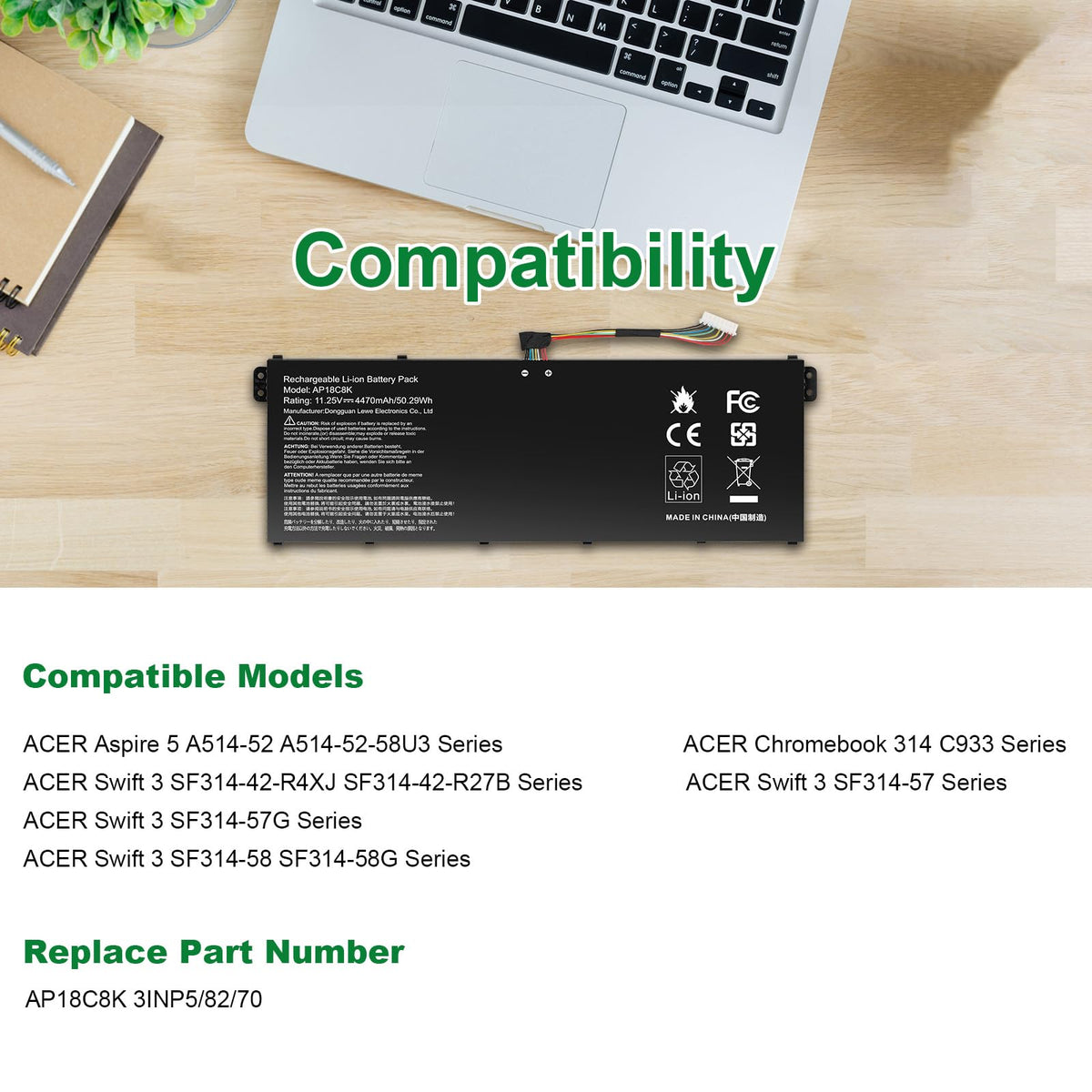 Fancy Buying AP18C8K installed in Acer Aspire demonstrating restored portability benefit