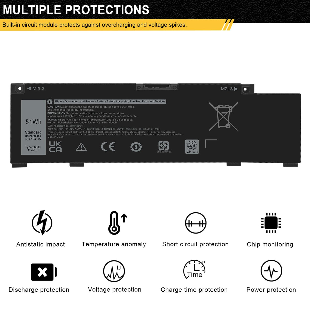 Fancy Buying sticker showing 51Wh capacity for users confirming correct battery specification