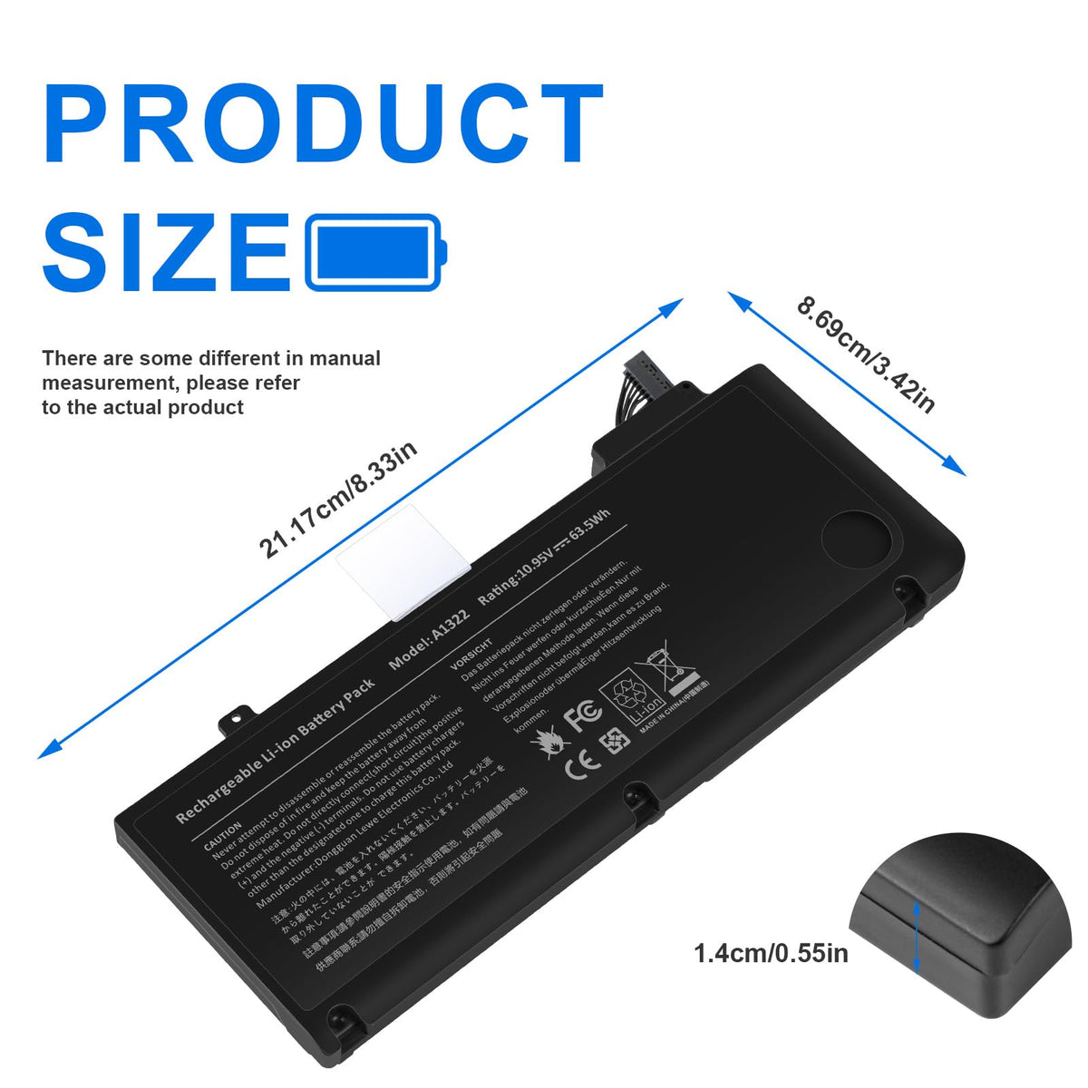 Fancy Buying battery cell layout detail illustrating premium Grade A cells and reliability