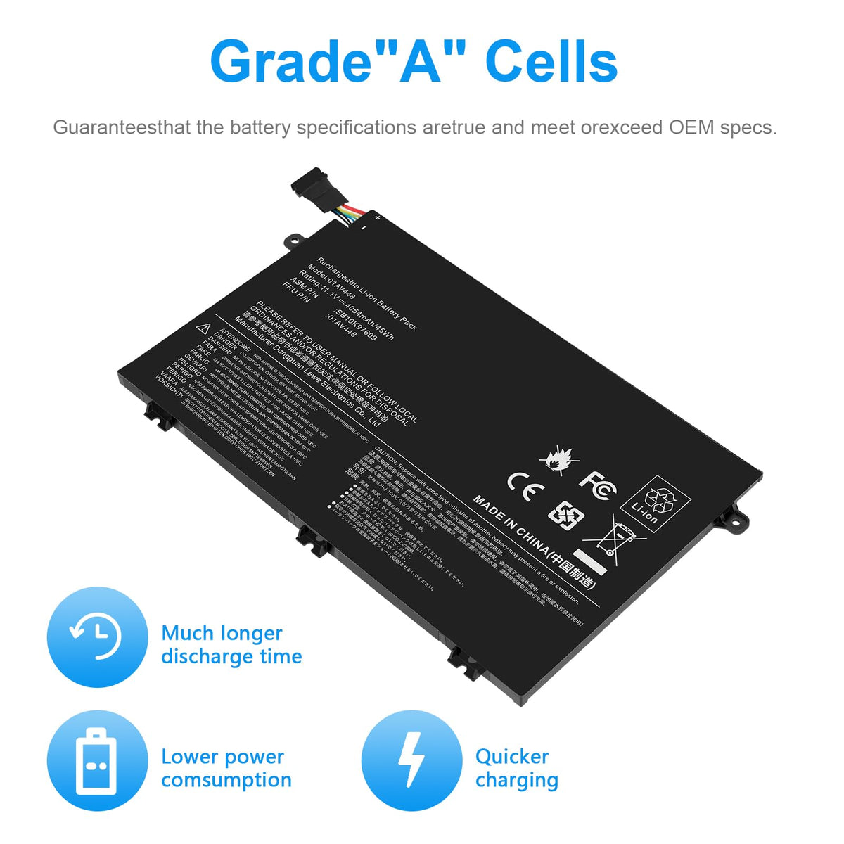 Fancy Buying close detail of battery cell surface highlighting build quality
