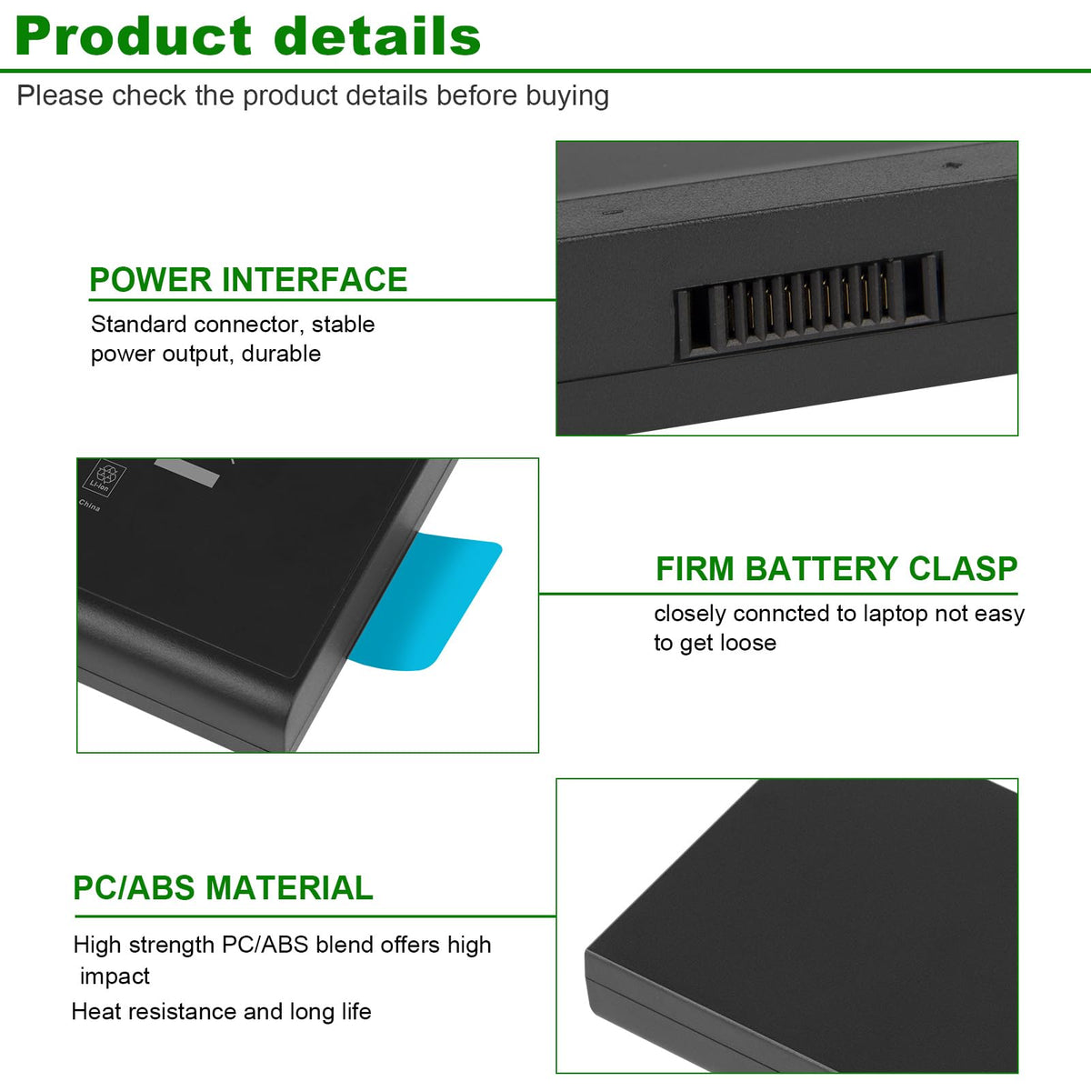 Fancy Buying detail of battery contacts showing safe, secure electrical connection