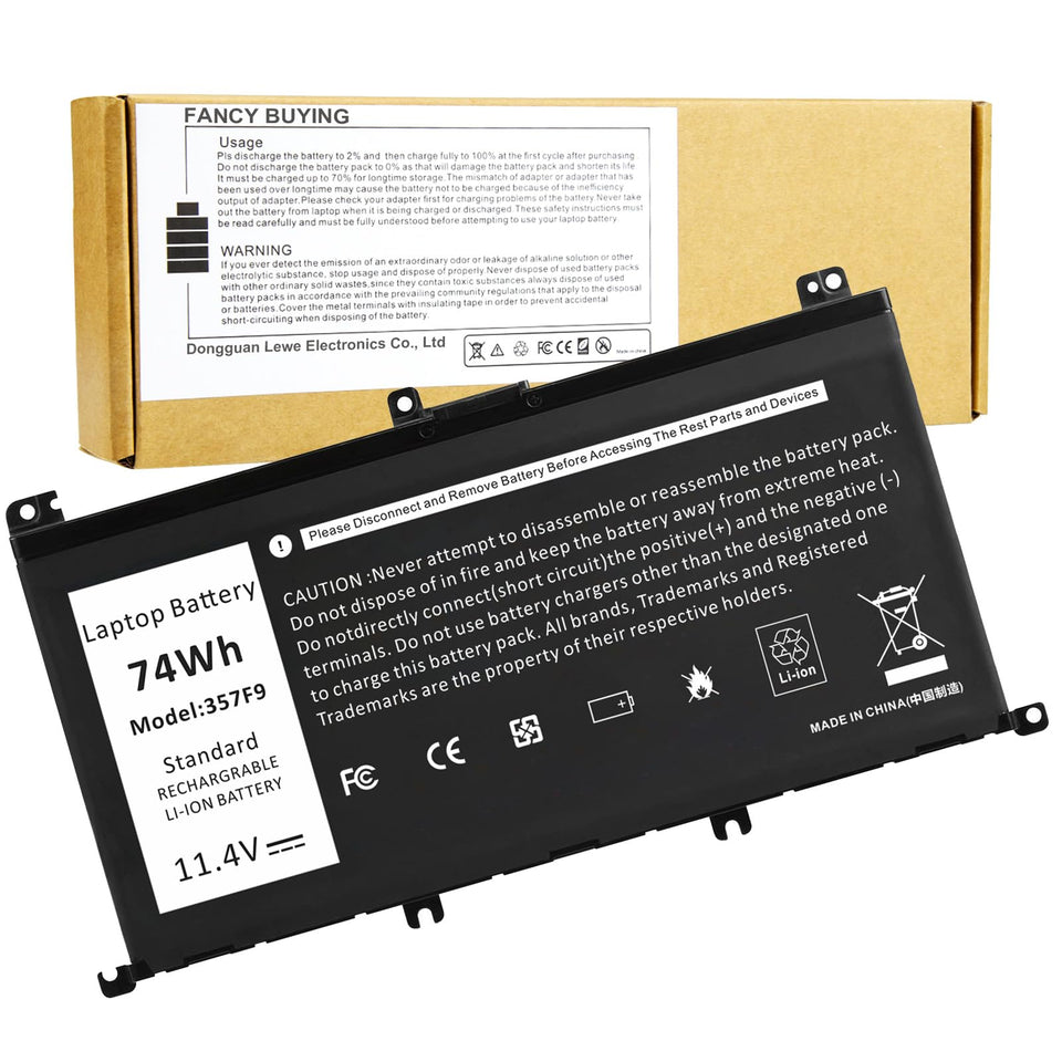 Fancy Buying front label showing battery model and clear compatibility benefits