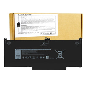 Fancy Buying battery front label showing model and secure fit benefit