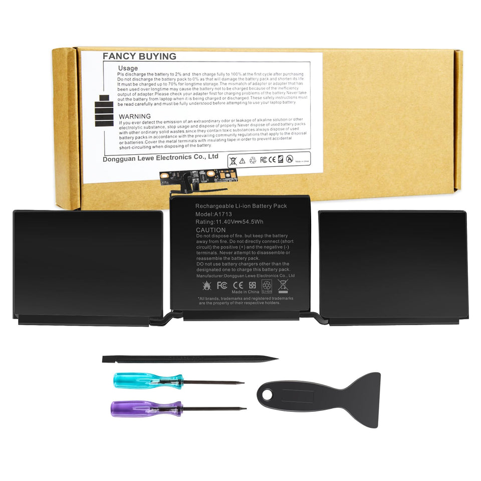 Fancy Buying front view of replacement battery showing model and fit benefits